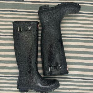 Hunter Tall Starcloud Glitter Rain Boots